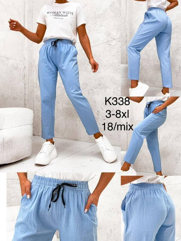 Spodnie damskie  Roz 3XL-8XL, Mix kolor Paczka 18 szt